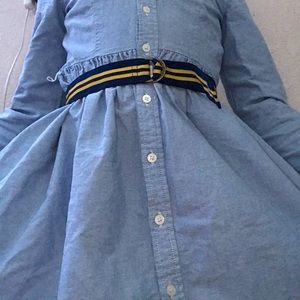 Light blue polo dress w/ belt